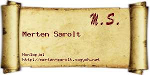 Merten Sarolt névjegykártya